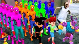 Colourful 1000 Spiderman Kidnap Little Singham Granny Send in Gta 5 | Little Singham Cartoon