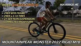 27.5 SAGMIT K2.0 Rigid Fork sa 29 MOUNTAINPEAK MONSTER 2022 & KENDA Tire ni Racman Aguilar