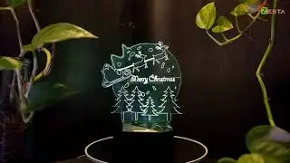 Christmas Tree 3D Illusion Night Lamp - 8 Colors | Zesta India