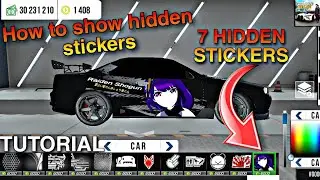 7 Hidden stickers in car parking multiplayer/How to show hidden stickers TUTORIAL