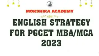 ENGLISH STRATEGY FOR PGCET MBA MCA 2023