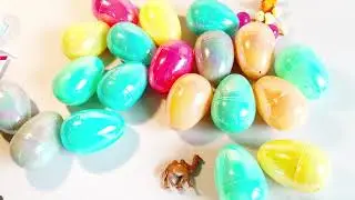 kids toys pretend play, Surprise Toys Eggs, animals, letter and numbers learning play doh.