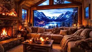 Nordic Cozy Cabin ❄️ Lo-Fi Fireplace & River Ambience | Iceland & Norway Vibes