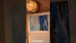 Soft pastel ocean 🌊Calm art for quiet minds #oilpastel #pastelart #oceanart #aesthetic  #cozyart