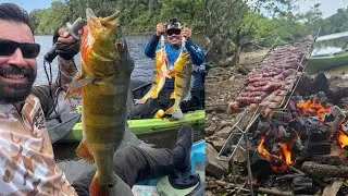 DEPOIS DO ALMO&Ccedil;O, ACONTECEU O QUE TODOS ESPERAVAM - Pescaria de Caiaque em Roraima