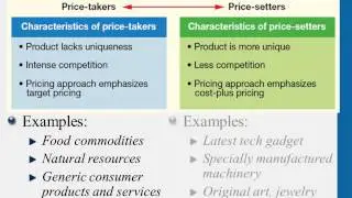Pricing Considerations   Price takers vs Price settlers