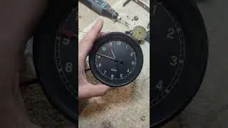 1935 Rolls Royce Jaeger Clock AFTER conversion to standalone 1.5V Quartz Movement. Classic Car Clock