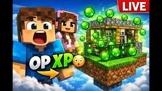 Day 3 OneBlock LIVE 😱 | Building XP Farm with My Sister 🔥 Minecraft Survival
