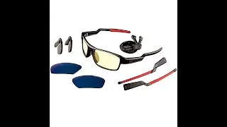 Gunnar Optiks Gunnar/Amber + Sun Lens, Lightning Bolt 360 Temple Pack Accessory | Gaming Glasses