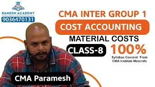 📘 COST ACCOUNTING IN ENGLISH | CMA INTER GROUP 1 | CLASS 8 | CMA Paramesh | Ramesh Academy