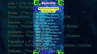 Best career for each zodiac sign 🛑🛑🛑#astrology #shortsfeed #youtubeshorts #trendingshorts