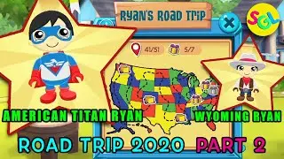 AMERICAN TITAN Unlocked! Tag with Ryan US ROAD TRIP | Ryan's World Game App | Smiles Giggles Laughs