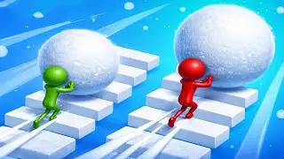 SNOW RACE 3D  - ASMR Gameplay iOS,Android Walkthrough Pro Game Mobile (Level Up Big SNOW RACE 3D)