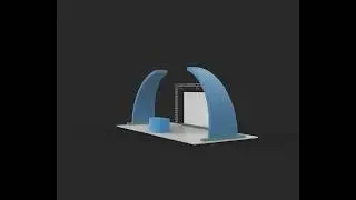 Trade exhibition stand 360 animation