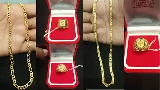 Mens Gold Chain And Ring Collection 2021 || Latest Light Weight Men Gold Jewellery Design@Crazy_Jena