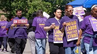 'Enough is enough': 1199SEIU workers strike for better wages and more staffing
