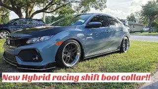 Hybrid racing Shift boot collar install on my 2018 civic sport hatchback