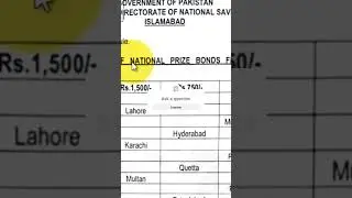 Prize bond Draw schedule 2024