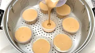 kue ini bikinnya cuma diaduk lalu kukus‼️enak banget, keluargaku ketagihan