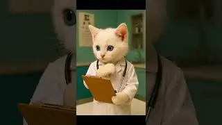 Doctor Kitten & prescription! 🩺🍼 #cat #shorts #dudidudidam #usacats #cutecat #kitten #catvideos