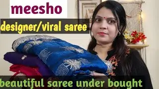 Meesho designer viral saree/meesho best quality saree haul 👌 