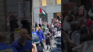Police officers PROTECT Jews from violent pro Palestine protesters in NYC. #israel