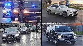 G7 Summit: Liverpool - World Foreign Ministers Arriving and Leaving with High Security Escorts