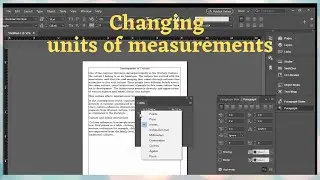 Changing Units of Measurements in Adobe InDesign CC
