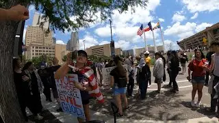 😡 ANGRY &ldquo;NO KINGS&rdquo; PROTESTORS HAVE THEIR RALLY CRASHED BY LOVING PREACHERS OF JESUS CHRIST❤️