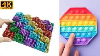 DIY-How to make POP It Fidget Toys at home from colorful mini craft  magnetic balls(satisfaying)