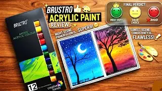 Brustro artists acrylic colours review | Brustro acrylic paint review | Brustro acrylic paint