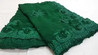 Heavy Thread Embroidery Mono Fancy Sarees || Latest Soft Mono Net Fabric Collection Saree