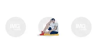 Concerned young indian man sitting on giant coin 2D character animation