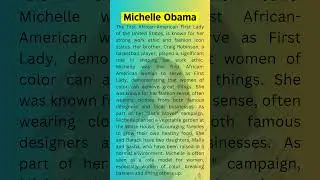Biography of Michelle Obama #shorts #biography