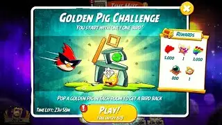 I Beat The Golden Pig Challenge In Angry Birds 2 - Gems Free! ! (Space Levels!)