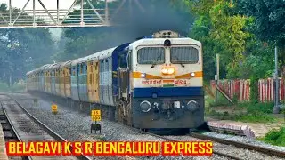 HEADLIGHTS ON, DUST RISING and SMOKING EMD !! BELAGAVI BENGALURU 