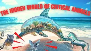 Crystal Animal Sculptures with Aquarium Magic Relaxing Beach Vibes