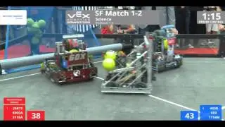 VEX Worlds 2016 - VRC HS Science - SF 1-2 (2587Z 8000A 3118A) 223 vs 204 (400R 60X 1114M)