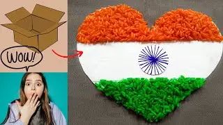 A Heart-Shaped Indian Flag Craft for Independence Day