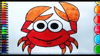 Magical Crab Coloring Adventure: Easy and Fun Coloring for Kids and Adults