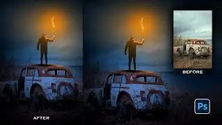 Photo Manipulation - Man with Fire | Photoshop Tutorial | razinjr.aep