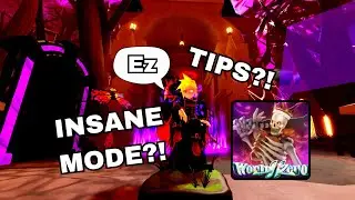 Insane Mode Fallen King Boss gameplay and tips! || World Zero || Roblox