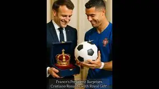 France&rsquo;s President Surprises Cristiano Ronaldo with Royal Gift! 🇫🇷🎁⚽