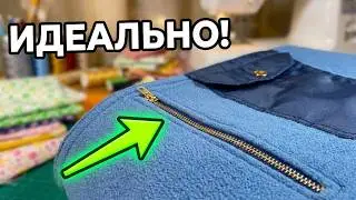 Прорезной карман с молнией на куртке. Полный процесс от разметки до установки.