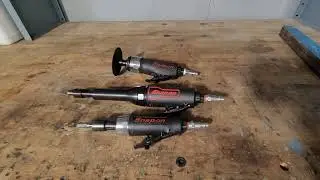 Snap on air tool review. mini die grinder, long reach grinder, and cut off tool