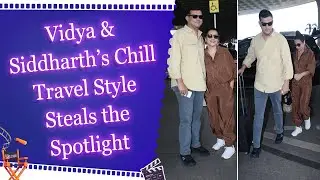 Couple Goals: Vidya and Siddharth Pose with a Smile at Mumbai Airport