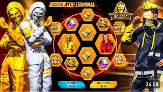 NEW CRIMINAL RING EVENT FREE FIRE | GOLDEN TOP CRIMINAL BUNDLE SPIN | FREE FIRE NEW Mr waris gaming