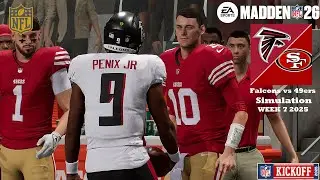 Madden 26 Atlanta Falcons vs San Francisco 49ers WEEK 7 Simulation 2025 PS5 Game Play