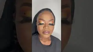 Orange Eyeshadow On Dark Skin #shorts #makeup #orangeeyeshadow #beauty #cosmetics #makeupartist