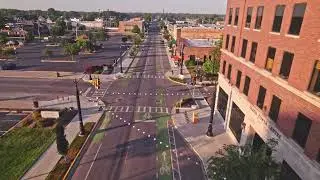 Downtown Kankakee, Illinois 4k Drone Footage